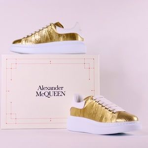 AUTHENTIC ALEXANDER MCQUEEN Lacquered Moire Women's Sneakers